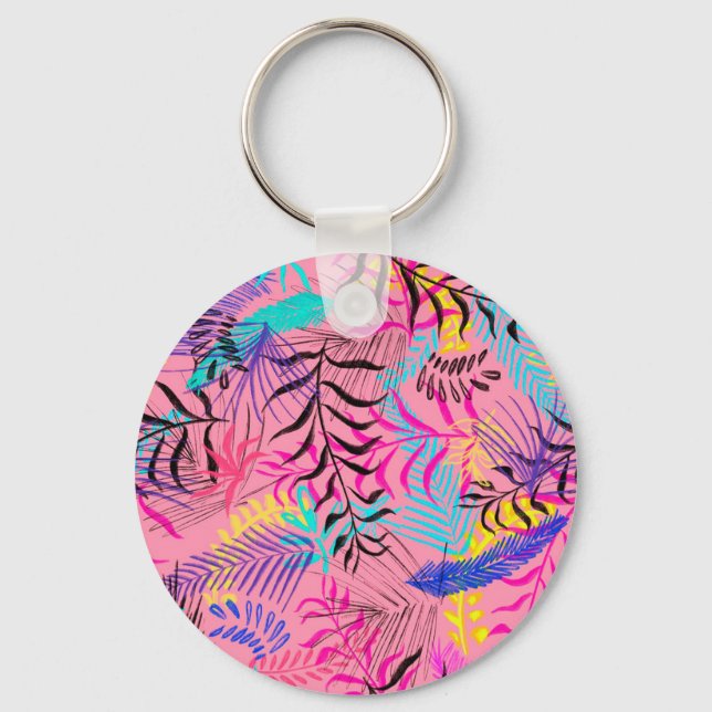 Porte-clés Feuilles tropicaux (Recto)