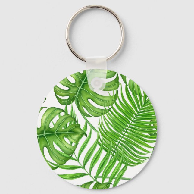 Porte-clés Feuilles tropicaux (Recto)