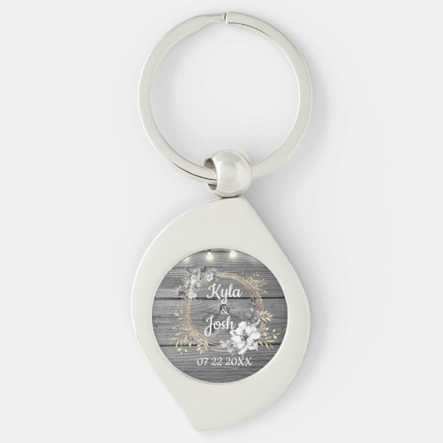 Porte-clés Feux à cordes Wreath Mariage rustique (Devant)