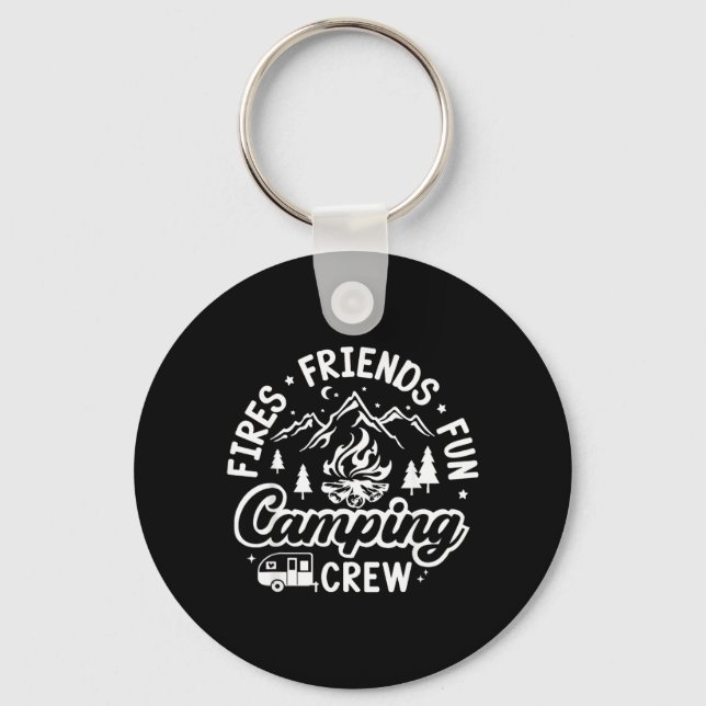 Porte-clés Feux Amis Amusement Équipe de Camping Voyage d'Été (Recto)