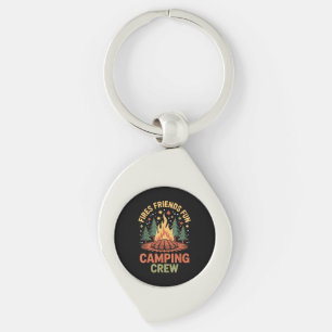 Porte-clés Feux de camp amis plaisir Camping