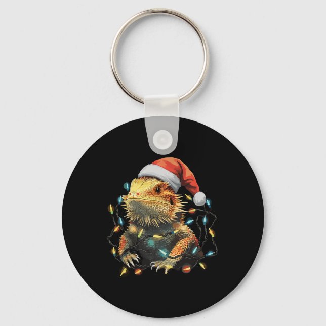 Porte-clés Feux de Noël du Dragon à oreilles mignonnes Santa  (Recto)