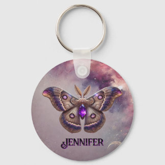 Porte-clés Février Birthstone Porte - clé Amethyst Moth Desig
