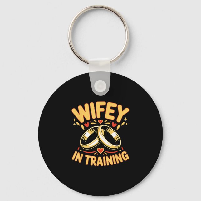 Porte-clés Fiancée en formation épouse mari fiancé (Recto)