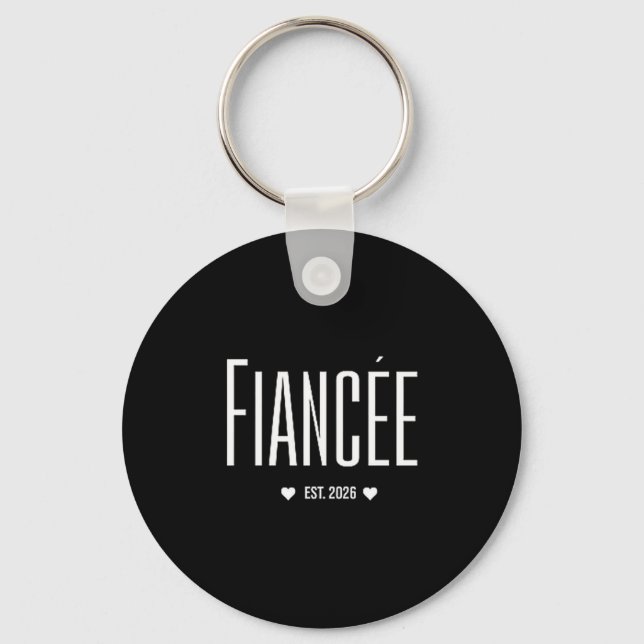 Porte-clés Fiancée Est 2026 Pochette Future Femme Bientôt Mme (Recto)