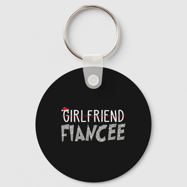 Porte-clés Fiancée Pyjamas de Noël Couples engagés M (Recto)