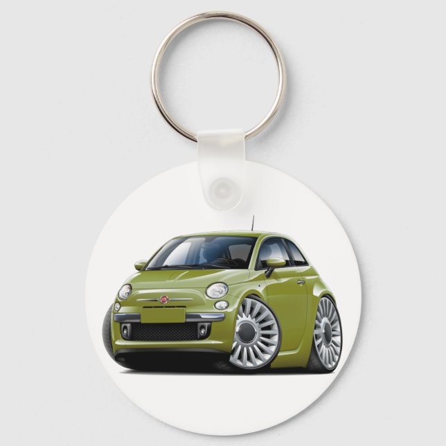 Porte-clés Fiat 500 Olive Car (Recto)
