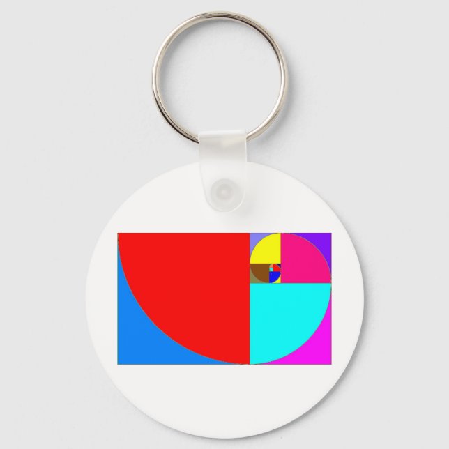 Porte-clés fibonacci espiral (Recto)