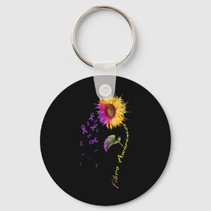 Porte-clés Fibro de tournesol de sensibilisation