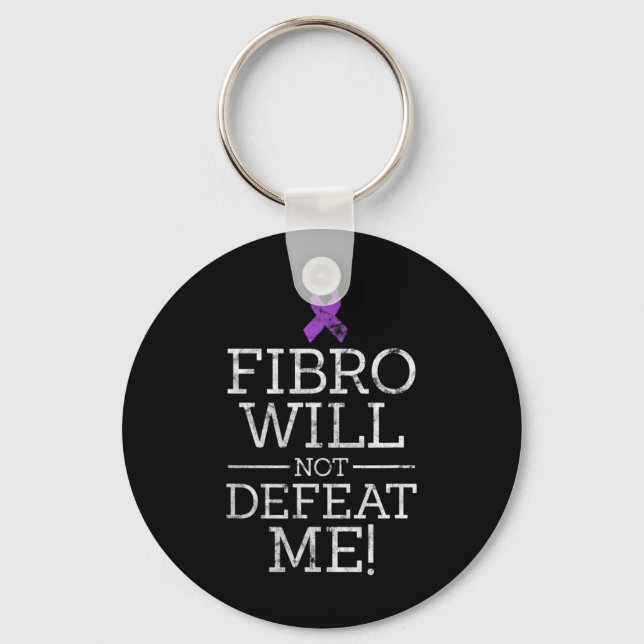 Porte-clés Fibro Ne Me Défendra Pas Fibromyalgie Sensibilisat (Recto)