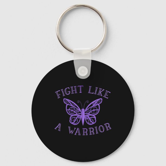 Porte-clés Fibro papillon Migraine Lupus (Recto)