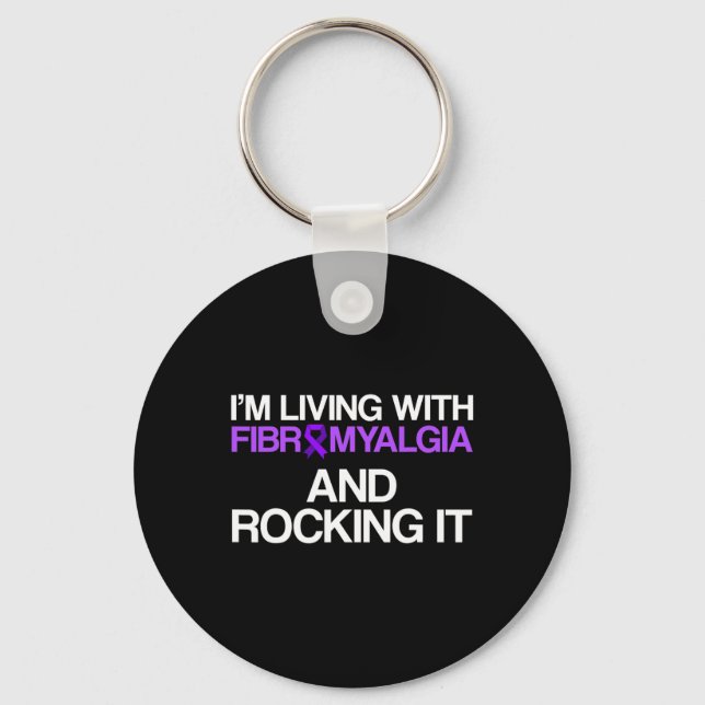 Porte-clés Fibromyalgie Survivant vivant Guerrier vivant (Recto)