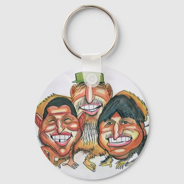 Porte-clés fidel castro, hugo chavez, evo morales (Recto)