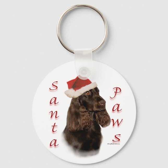 Porte-clés Field Spaniel Père Noël Paws (Recto)