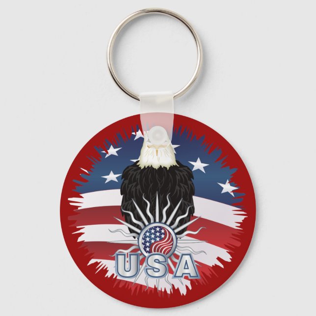 Porte-clés Fier aigle américain (Recto)