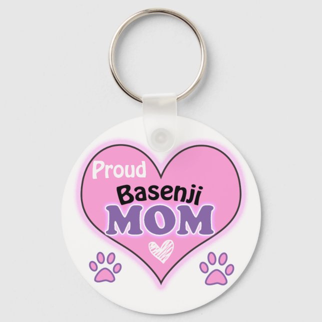 Porte-clés Fier Basenji Maman (Recto)