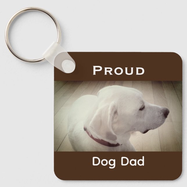 Porte-clés Fier Chien Papa Sombre Brown (Recto)