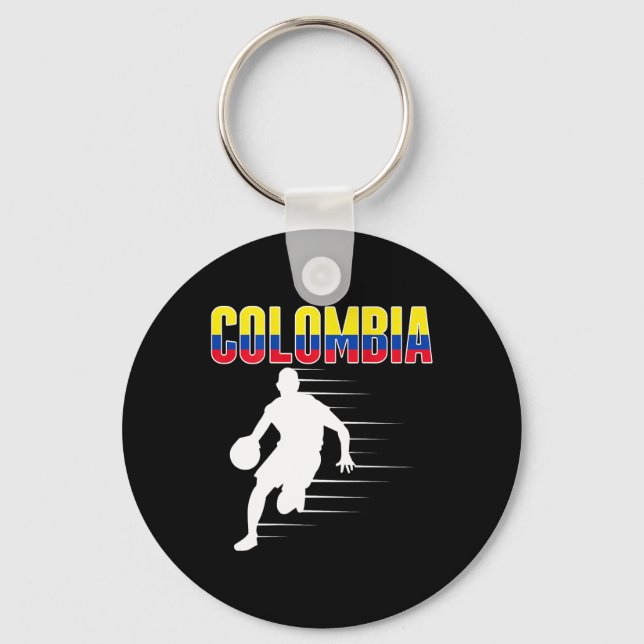 Porte-clés Fier Colombia Sketll Fans Jersey Colombien Drapeau (Recto)