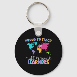 Porte-clés Fier d'enseigner à l'apprenant multilingue Esl ang