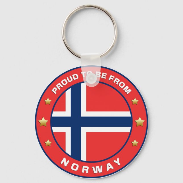 Porte-clés Fier D'Être De Norvège (Recto)