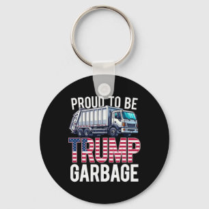 Porte-clés Fier d'être Trump Poubelle Drapeau Américain