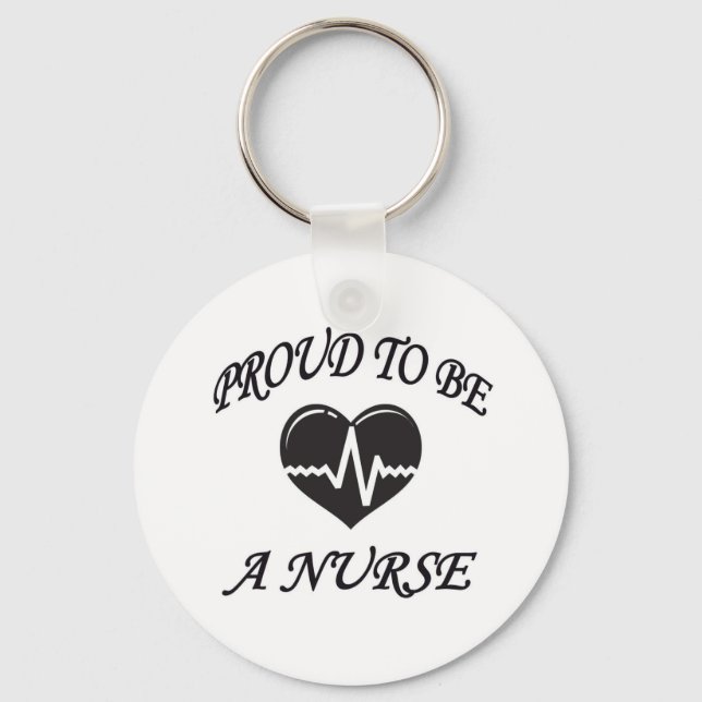 PORTE-CLÉS FIER D'ÊTRE UNE INFIRMIÈRE (Recto)