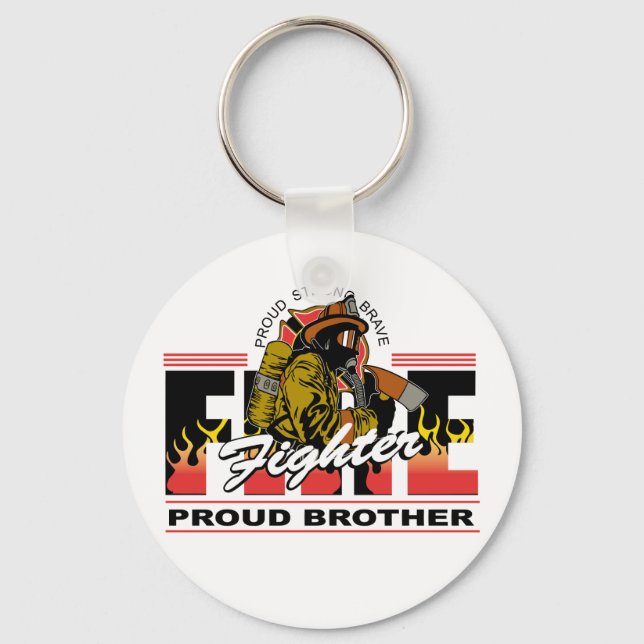 Porte-clés Fier Frère Pompier (Recto)