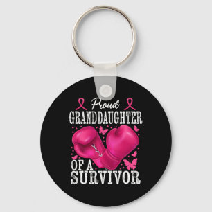 Porte-clés Fier grand-fille survivant Cancer du sein Boxe