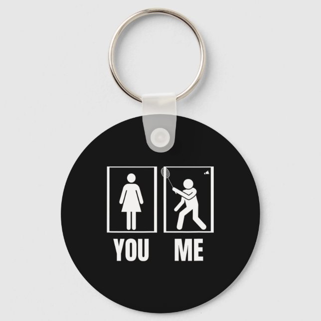 Porte-clés Fier Joueuse de badminton Femmes Shuttle Funny Bad (Recto)