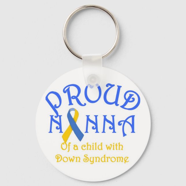 Porte-clés Fier Nanna d'un enfant atteint du syndrome de Down (Recto)