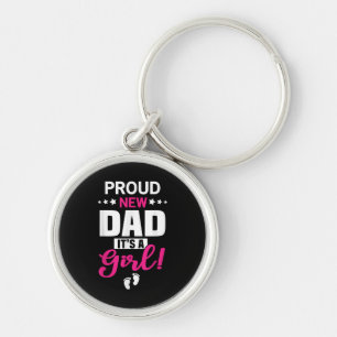 Porte-clés Fier Nouveau Papa C'est une fille