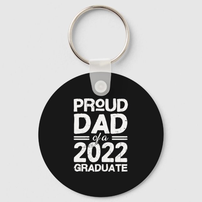 Porte-clés Fier Papa D'Un Diplômé De 2022 (Recto)