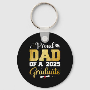Porte-clés Fier Papa D'Un Diplômé De 2025 Chemise Papa
