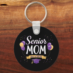 Porte-clés Fier Senior Mom Class de 2025 personnalisable