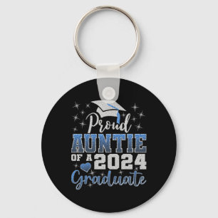 Porte-clés Fier Tante De 2024 Diplômé Awesome Famille Colle