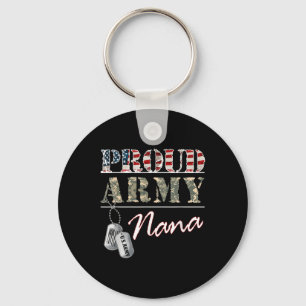 Porte-clés Fière armée Nana American Flag vétéran militaire