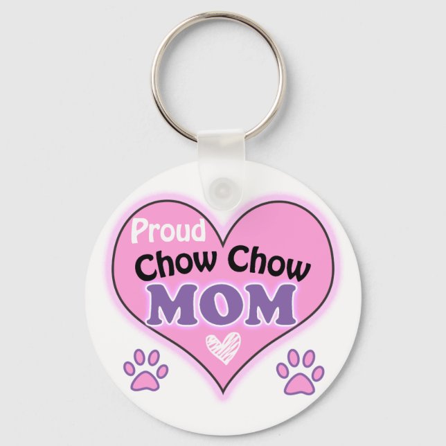 Porte-clés Fière Chow Chow Maman (Recto)