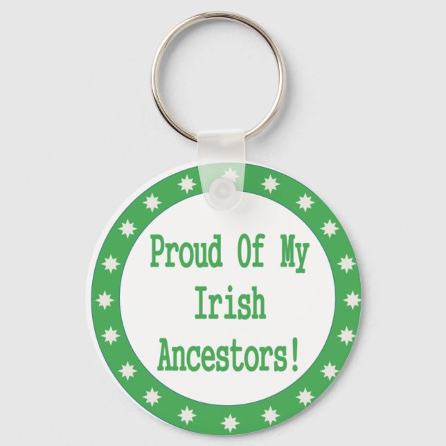 Porte-clés Fière De Mes Ancêtres Irlandais (Recto)