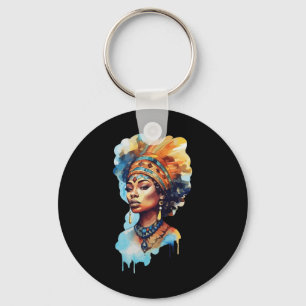 Porte-clés Fière femme afro-américaine native spirituelle mél