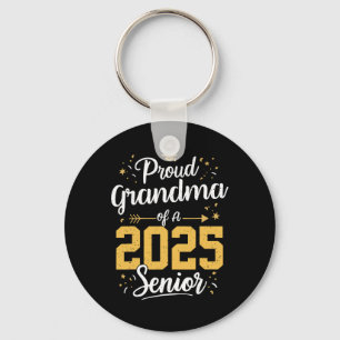 Porte-clés Fière grand-mère d'un senior 2025 Cl de 2025 Gra