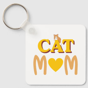 Porte-clés Fière Maman de Chat Fête des Mères 