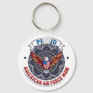 Porte-clés Fière maman de l'armée de l'air américaine