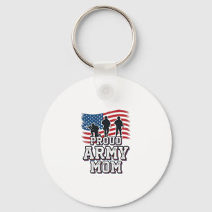 Porte-clés Fière maman de l'armée vintage patriotique militai