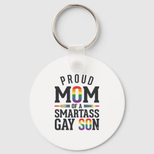 Porte-clés Fière maman d'un fils gay insolent Vintage T-shirt