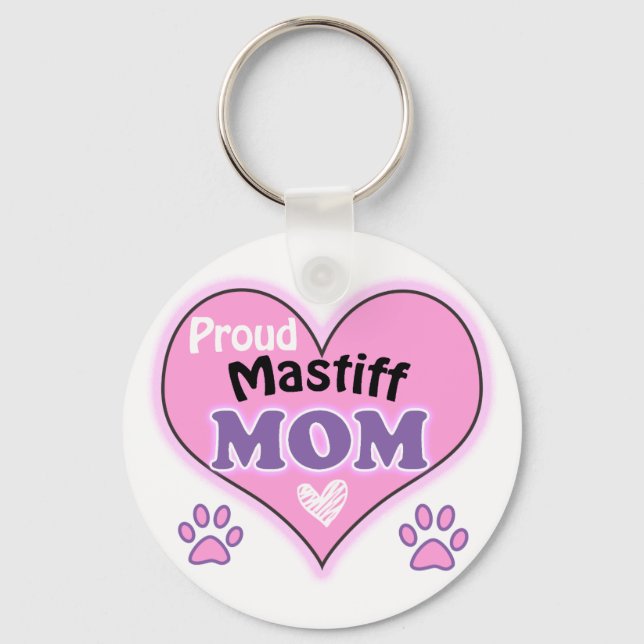 Porte-clés Fière maman Mastiff (Recto)