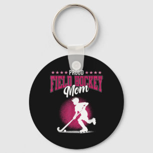 Porte-clés Fière mère de hockey sur gazon amoureuse de joueur