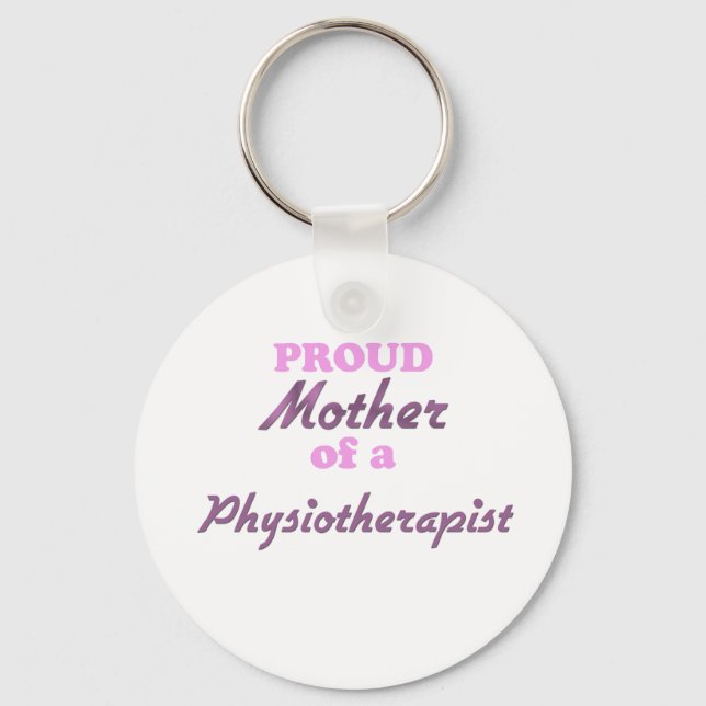 Porte-clés Fière mère d'un physiothérapeute (Recto)