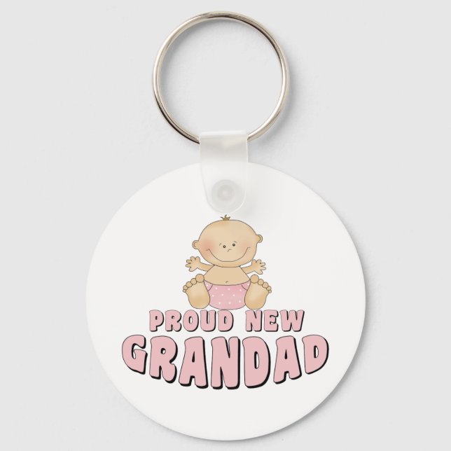 Porte-clés Fière nouvelle    Grand-père Fille (Recto)