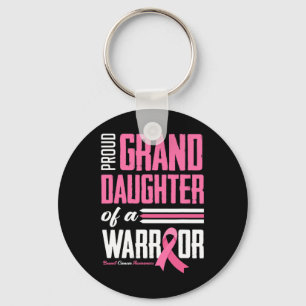 Porte-clés Fière Petite-Fille D'Un Guerrier Cancer Du Sein Aw