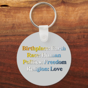 Porte-clés Fierté AroAce - Lieu de naissance : Terre. Race :